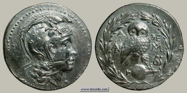 Baoblaze Regalos Antiguos De La Colección De Monedas De Plata Mitológicas De La Diosa Griega De Athena Owl 