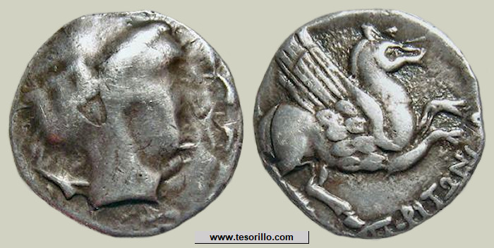 Antiochos Iii Megas 222bc seleukid Rara Antigua Moneda griega Apollo sentado i49736 