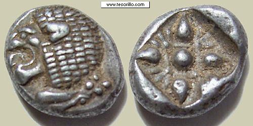 Abidos en Troas 320bc Apollo Eagle auténtico Original Antigua moneda griega i47743 