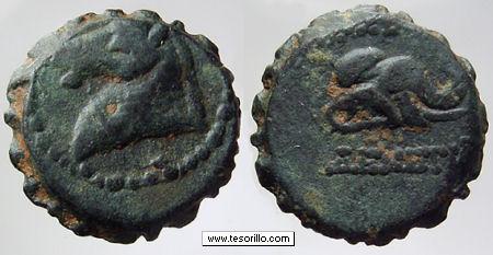 Antiochos VII Sidetes 138BC Seleukid moneda griega antigua W Eros & Isis Sombrero i80331 